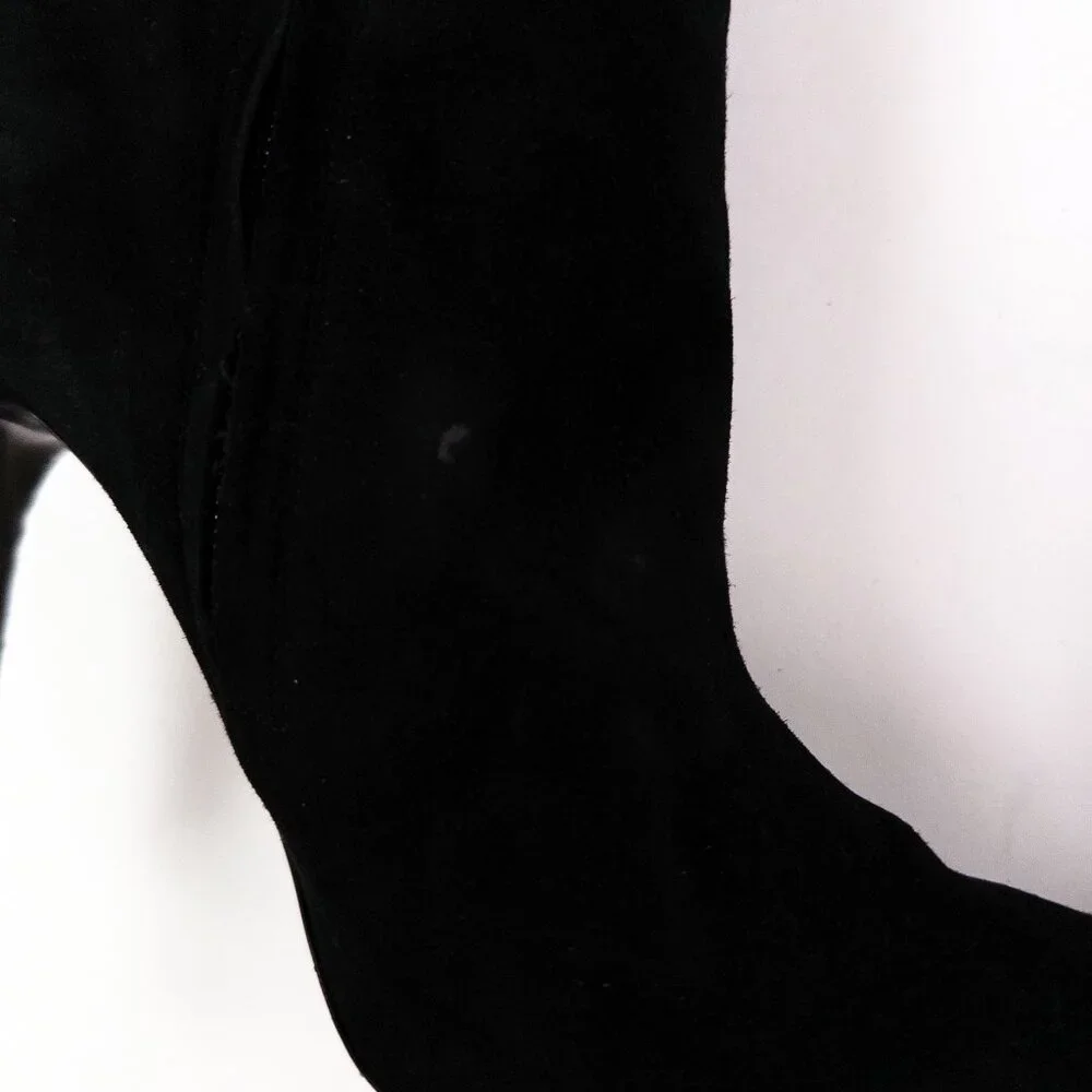 Ralph Lauren Collection Purple Label Tall Suede Heeled Boots - Picture 13 of 14